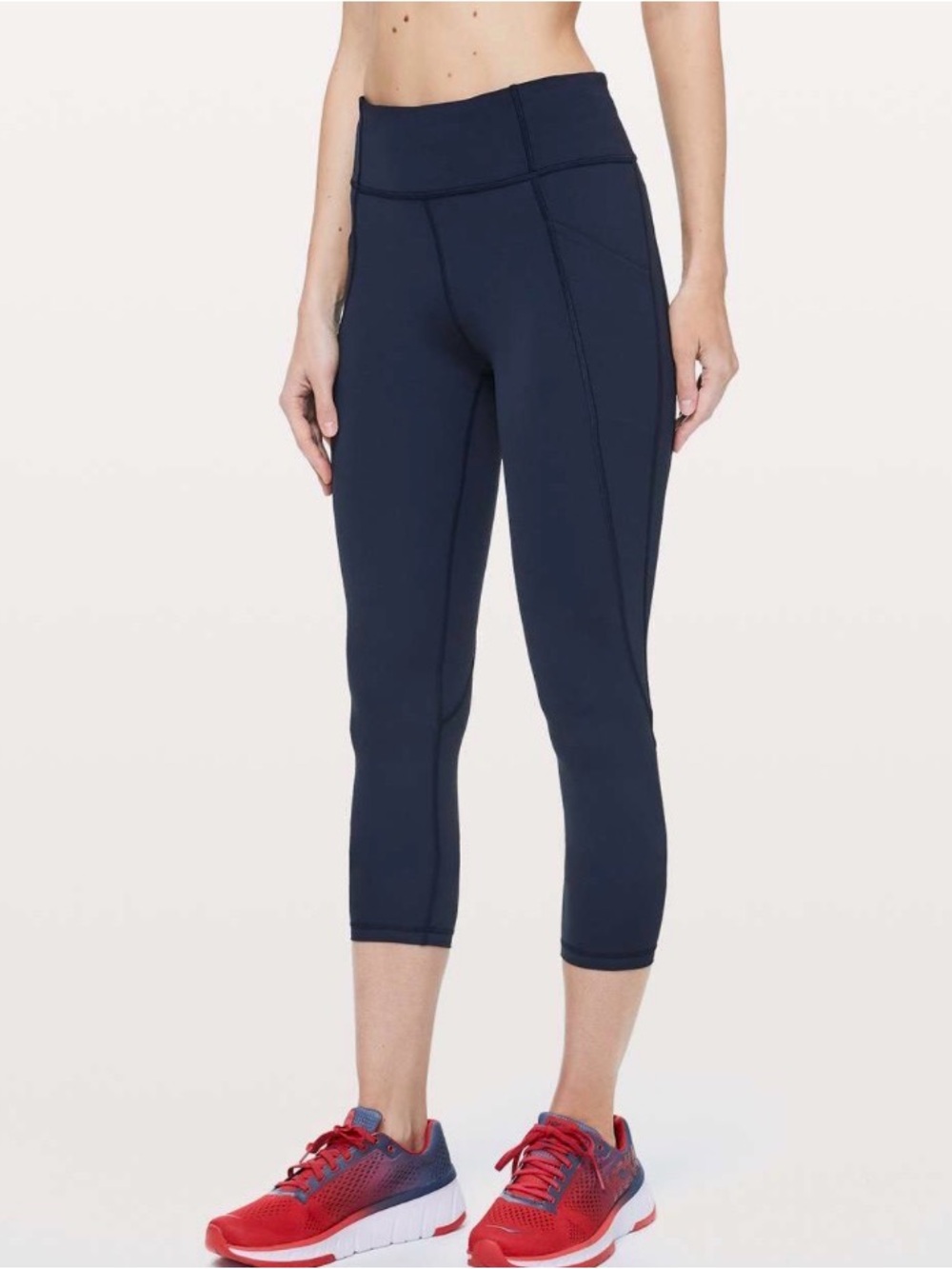 Lululemon Time To Sweat Crop *23" True Navy 6sz 6W6AWSS Full-On® Luxtreme